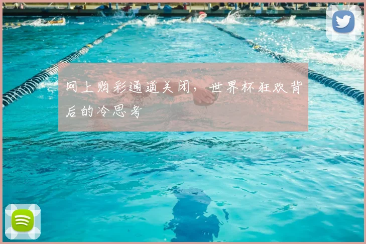 网上购彩通道关闭，世界杯狂欢背后的冷思考